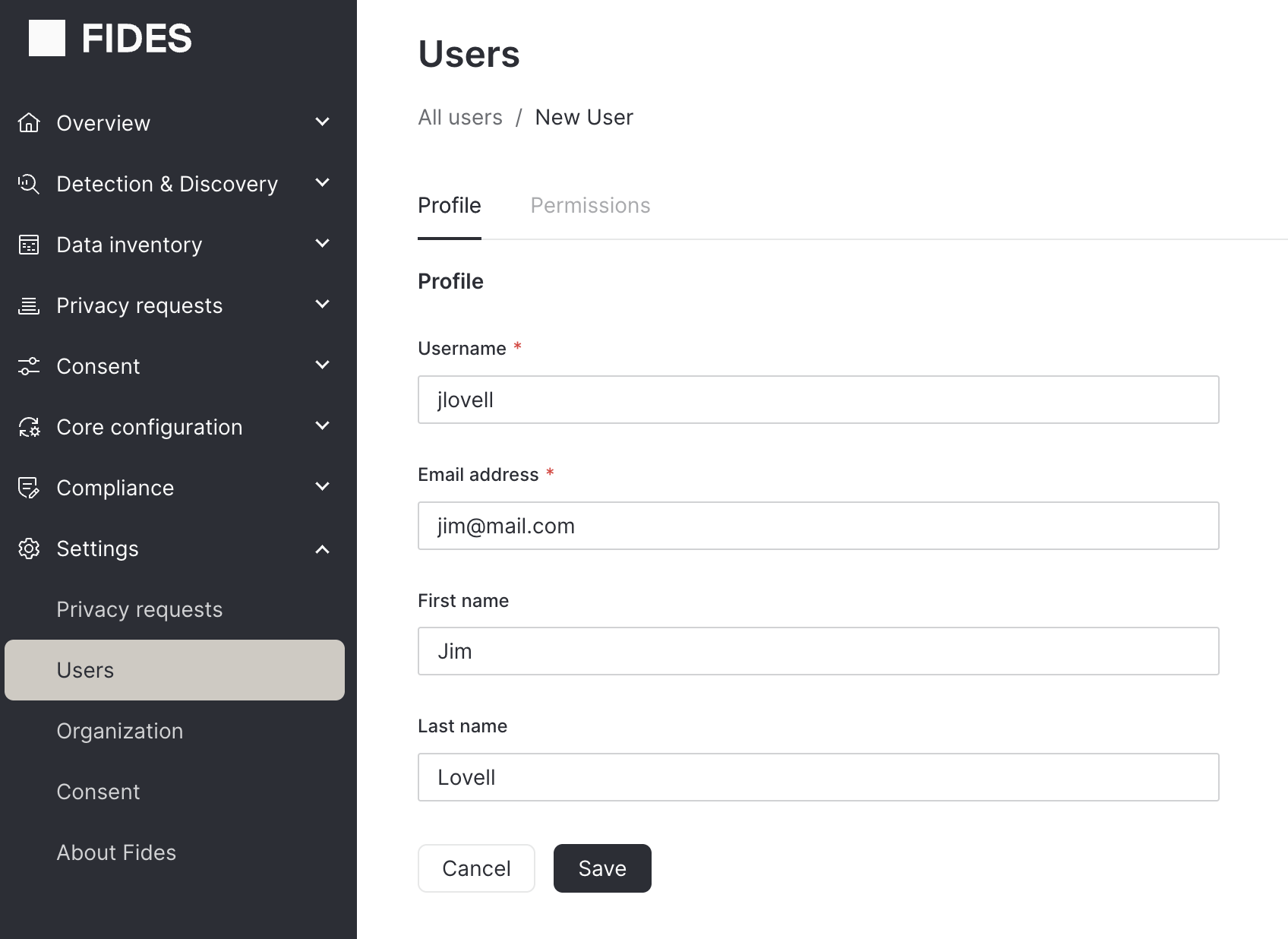 Create approver user