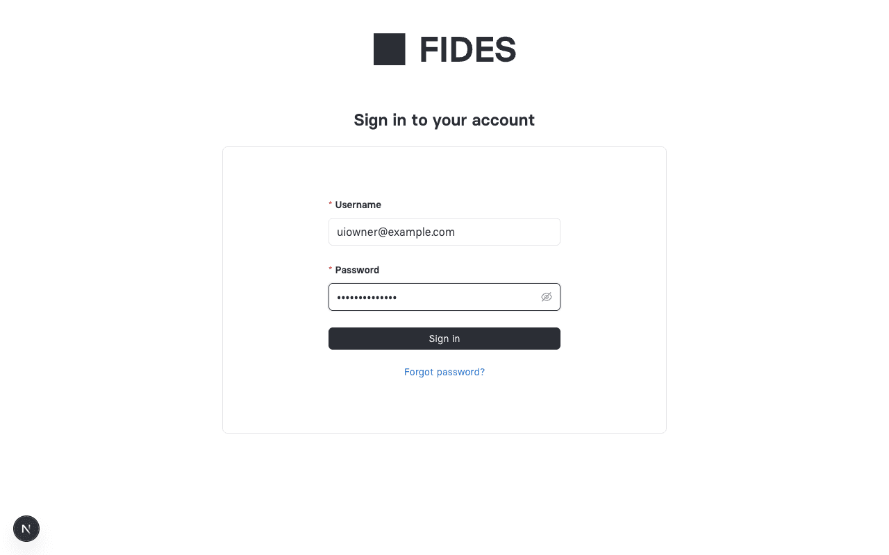 Login as owner