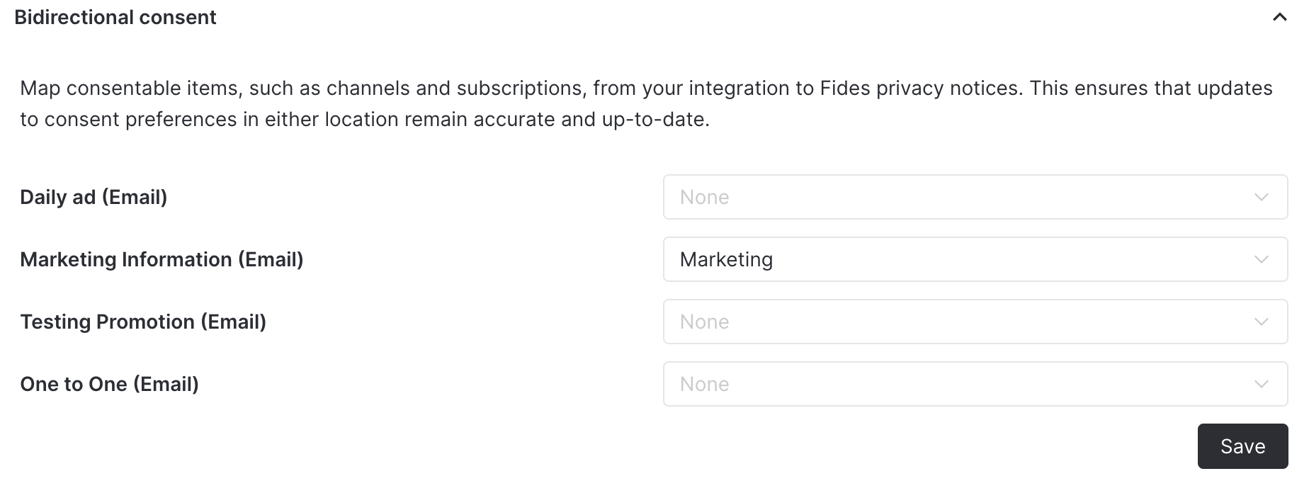 Consent automation mappings