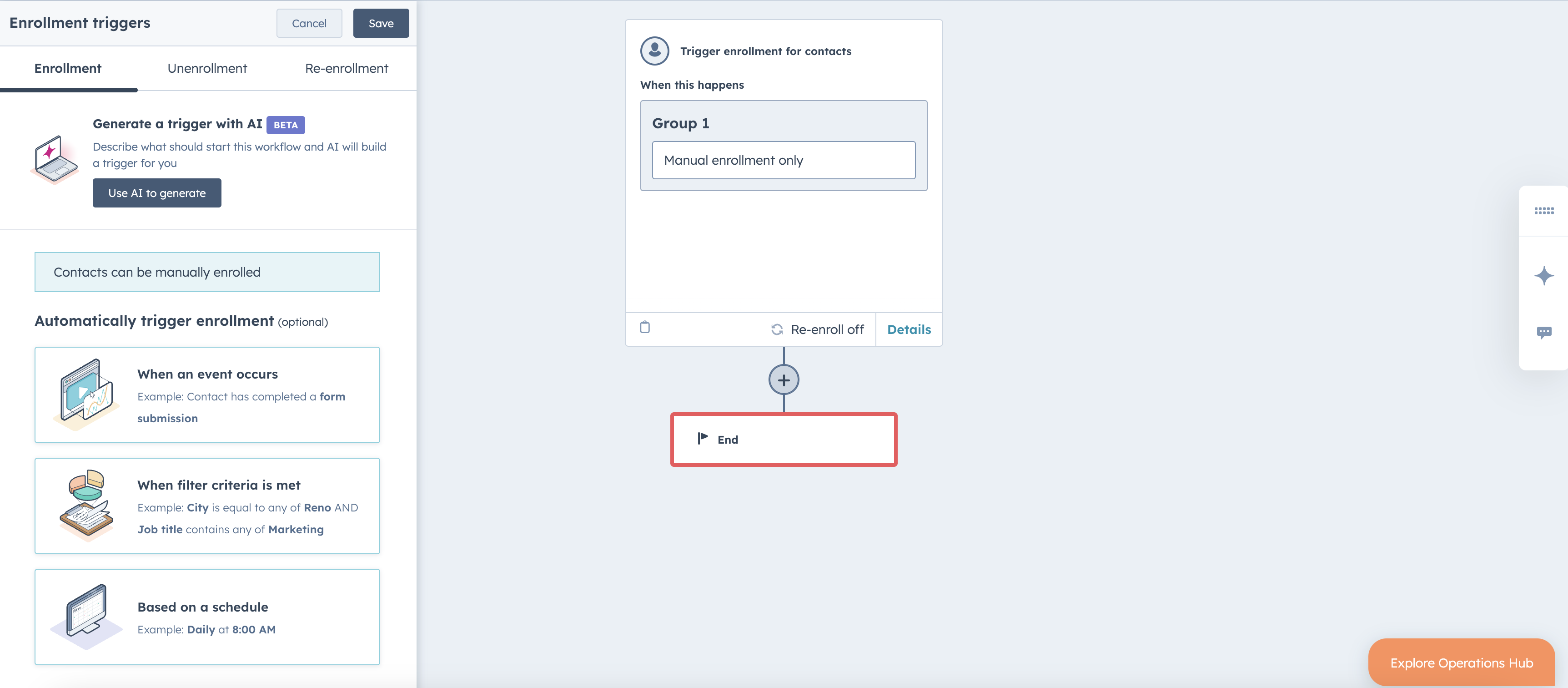 HubSpot workflow setup