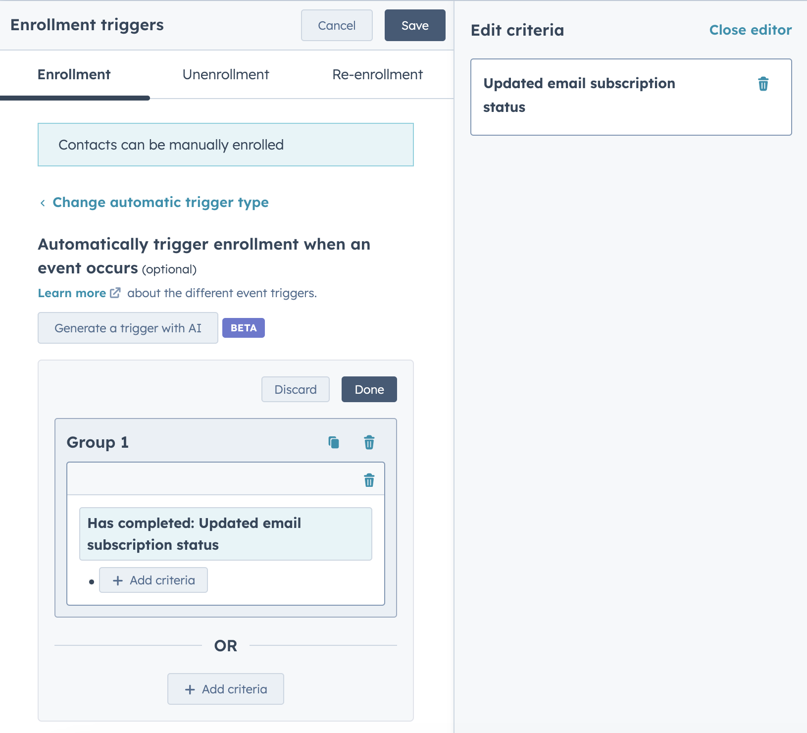 HubSpot workflow setup