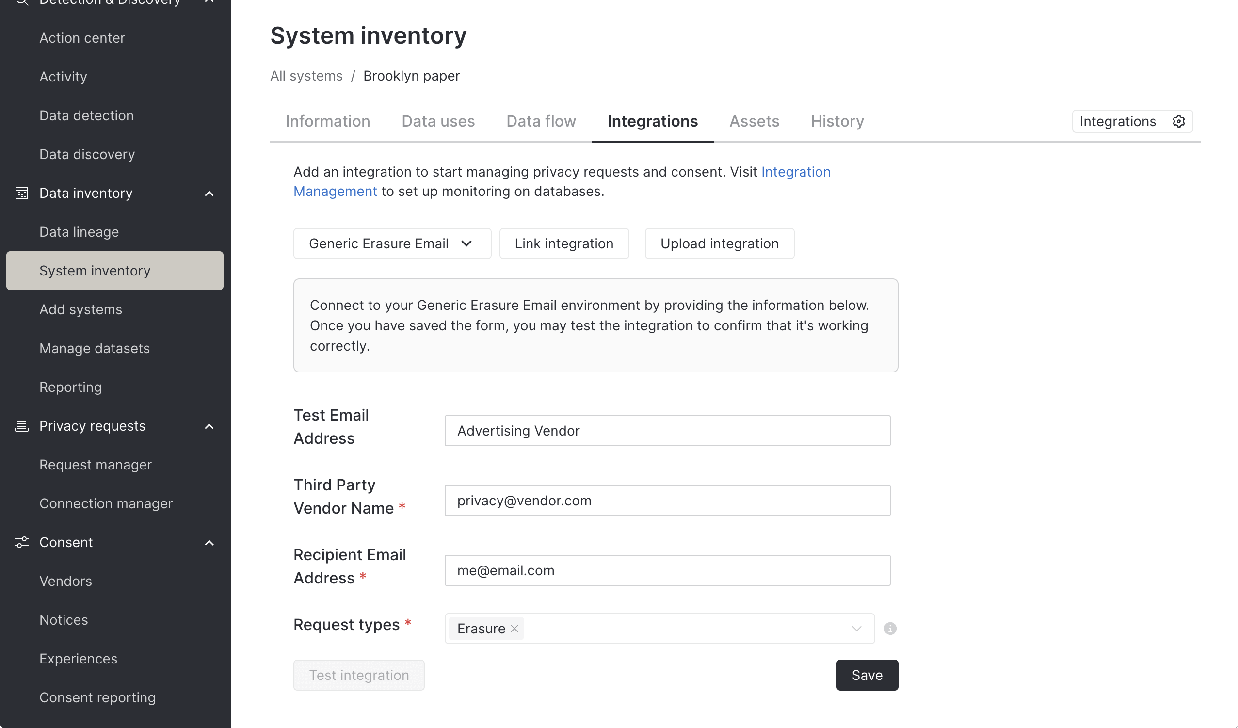 Configure an email connector