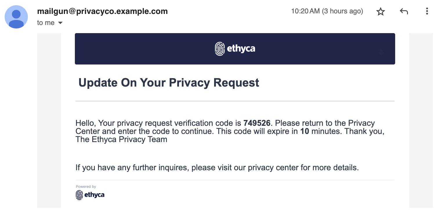 Test your privacy request with Fides