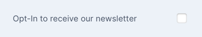 Consent Management - Opt-in Example
