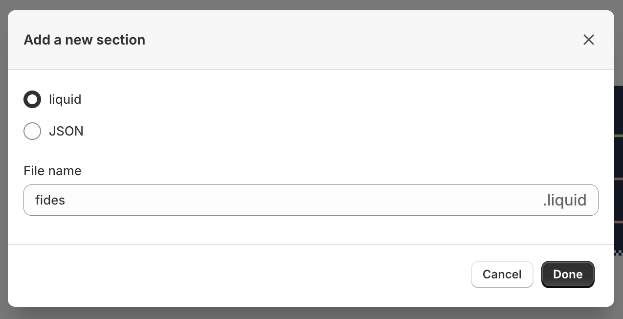 Configure a custom fides.liquid section