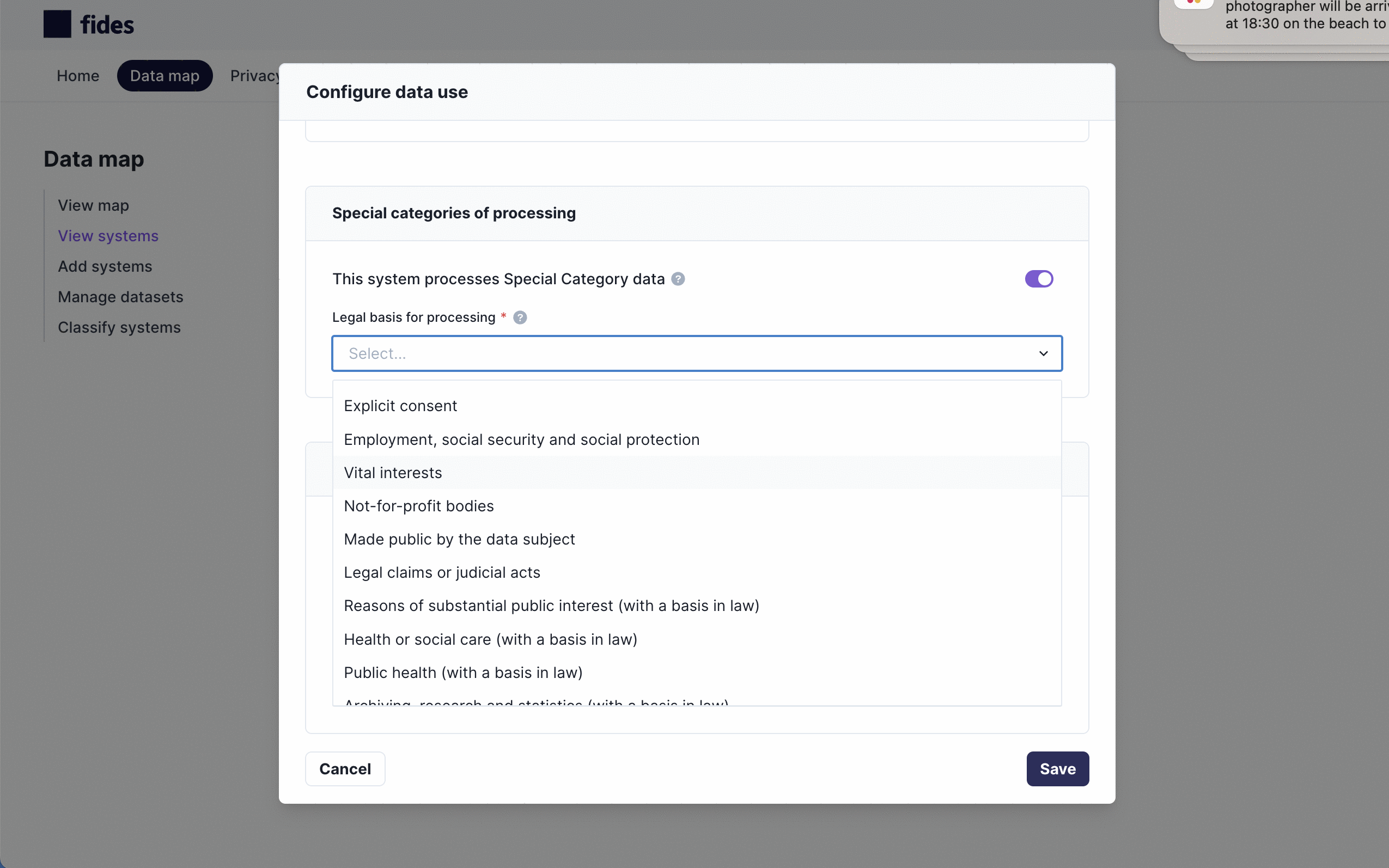Add data uses
