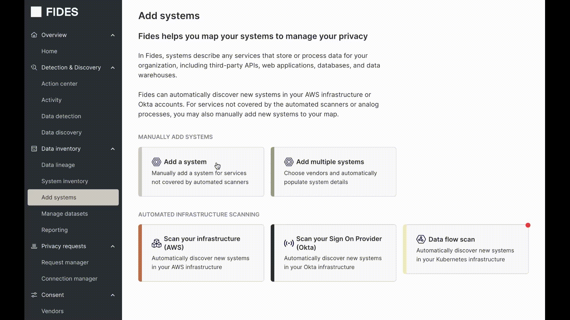 Use dictionary when adding system