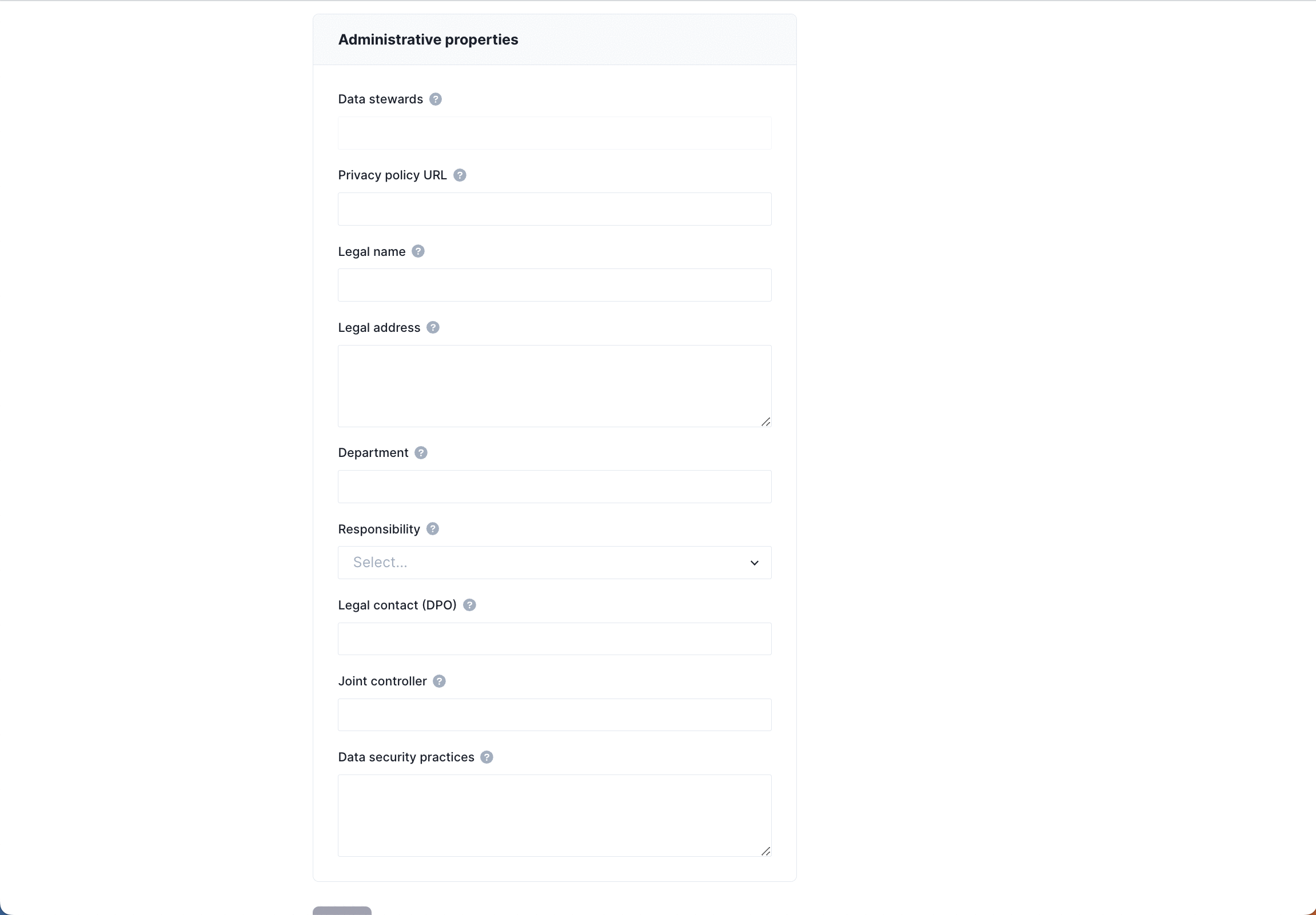 Add system administrative info